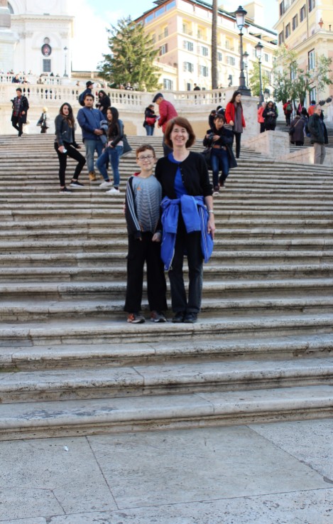 Marilynn and Declan on the Spanish Steps.