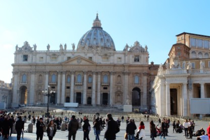The closest we got to St. Peter's Basilica.